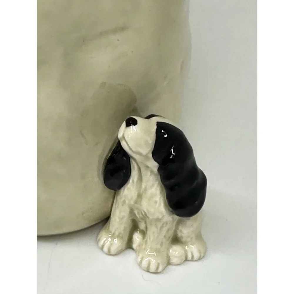 VTG OMC Otagiri Snowman Cookie Jar w/ Dog 6